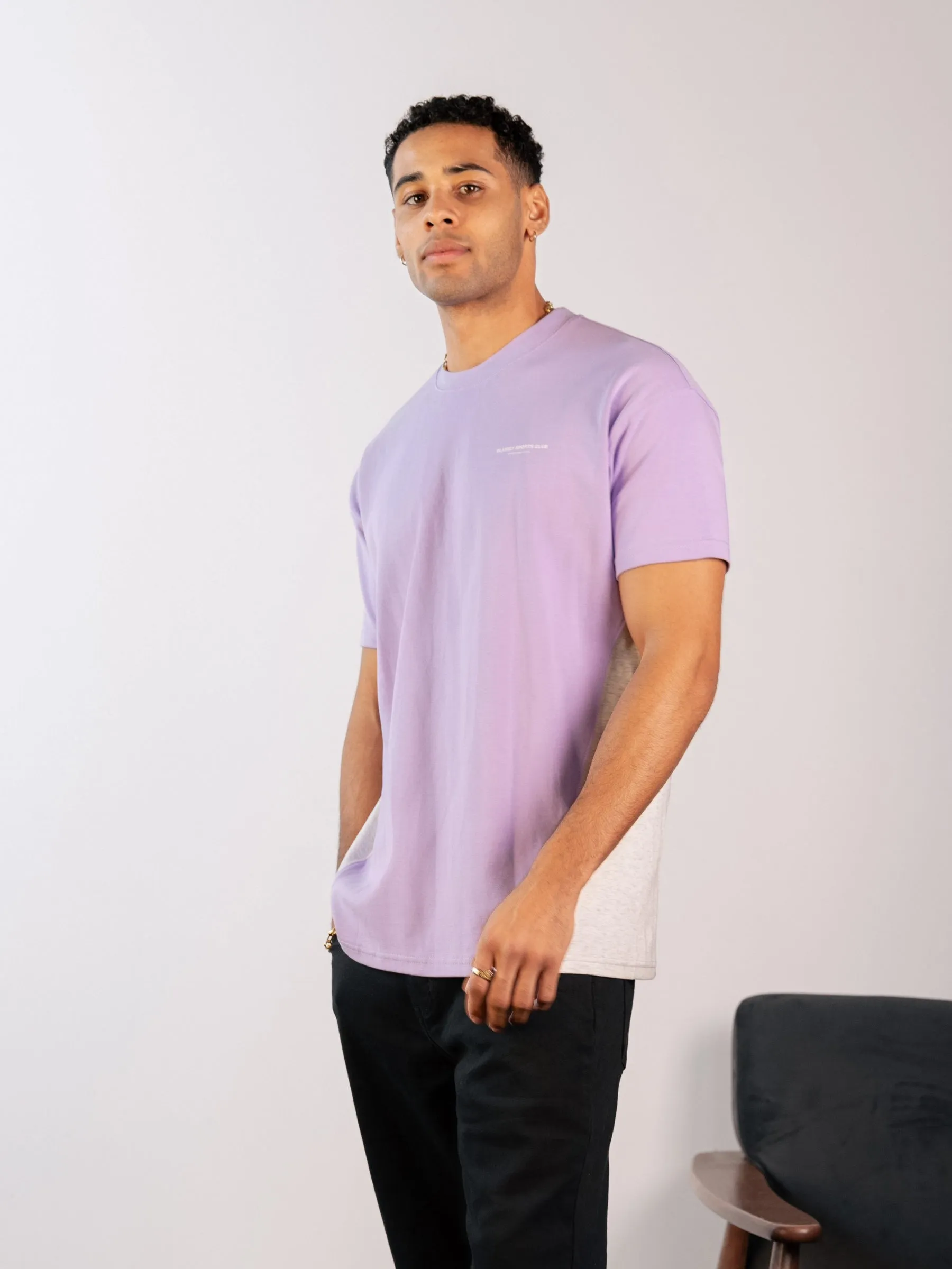Panel Relaxed T-Shirt - Violet