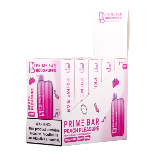 Peach Pleasure Prime Bar 8000