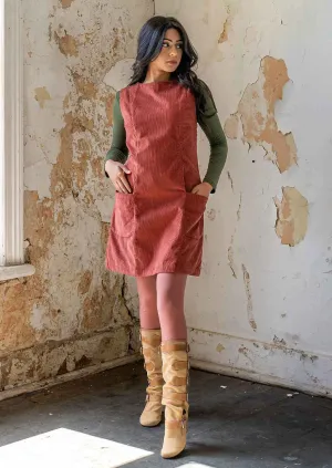 Polly Pocket Corduroy Tunic Burnt Henna