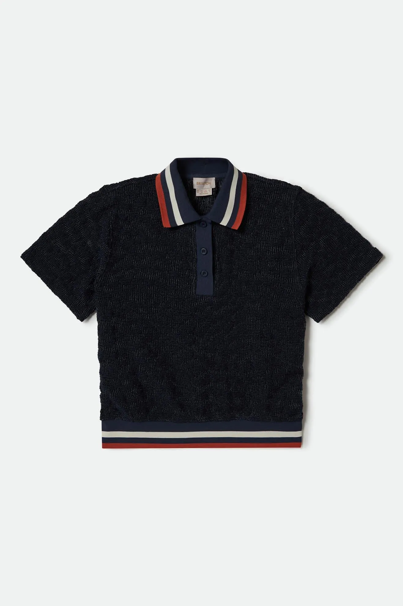 Retro Mesh S/S Polo - Washed Navy