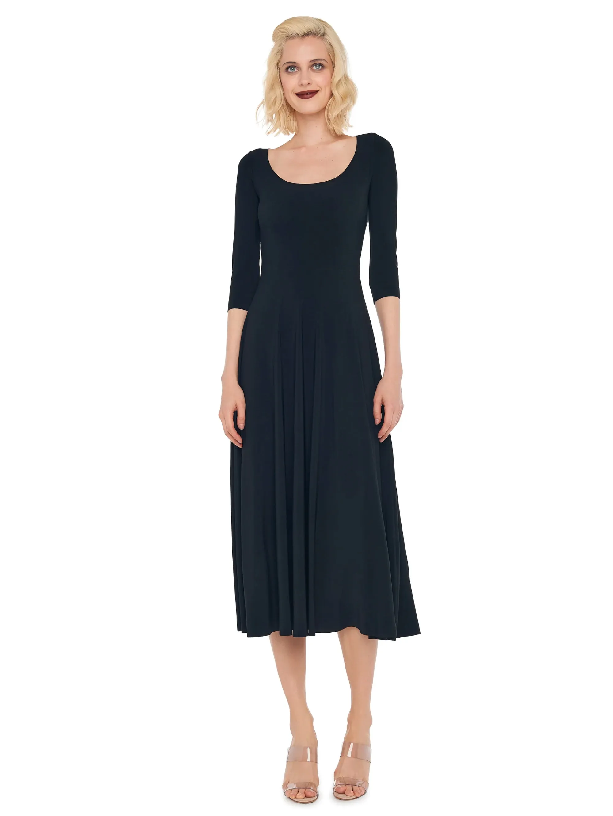 Reversible Black V-Neck Dress