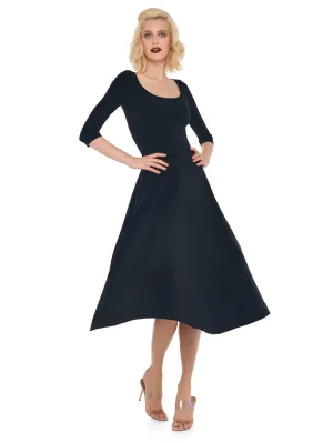 Reversible Black V-Neck Dress