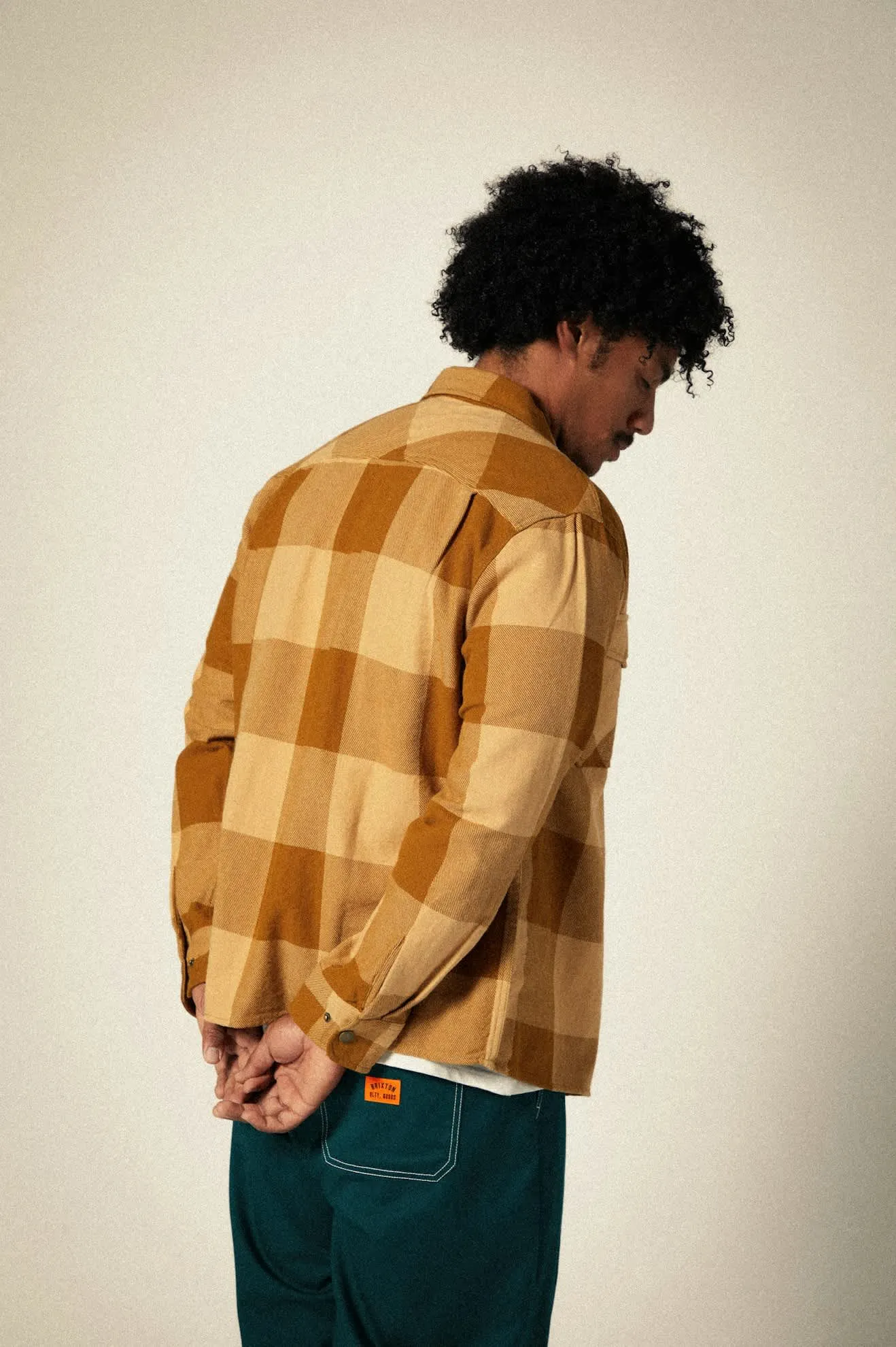 Selden L/S Flannel - Washed Copper/Curry Buffalo
