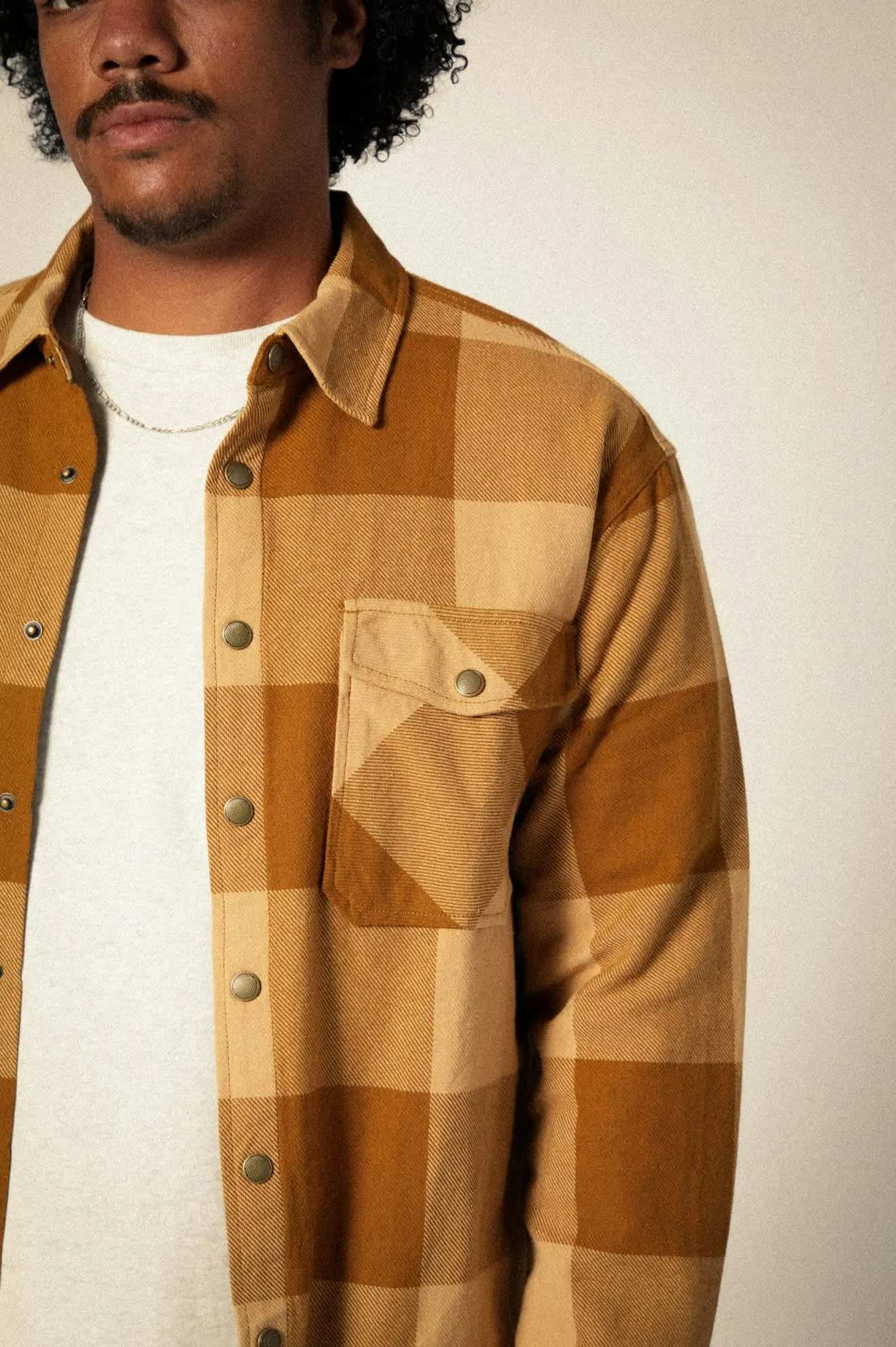 Selden L/S Flannel - Washed Copper/Curry Buffalo