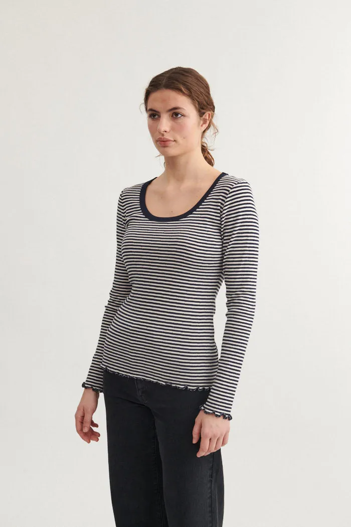 Silma LS Tee - Sky captain / birch