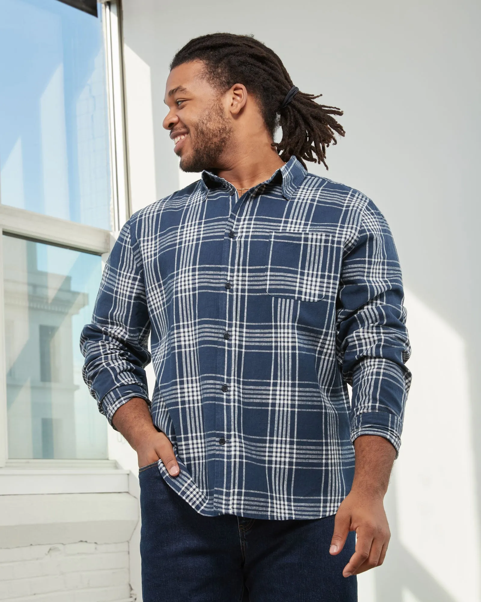 SoftHemp™ Chambray Button Down Shirt
