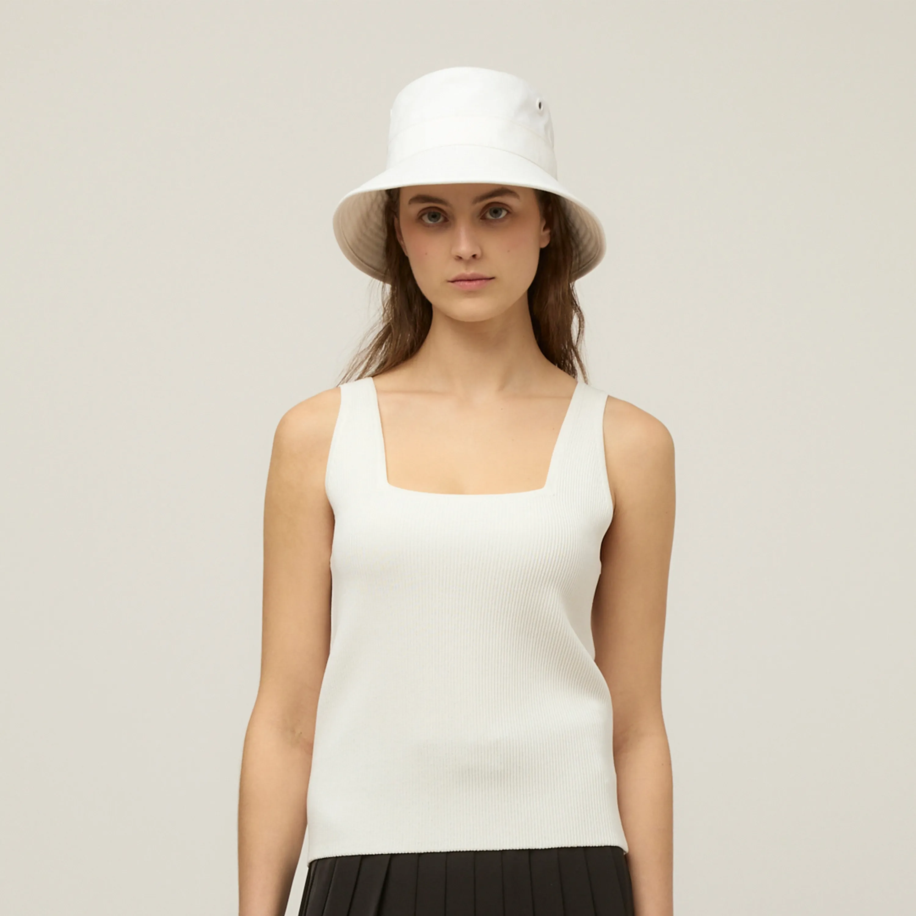 Square Neck Rib Shell
