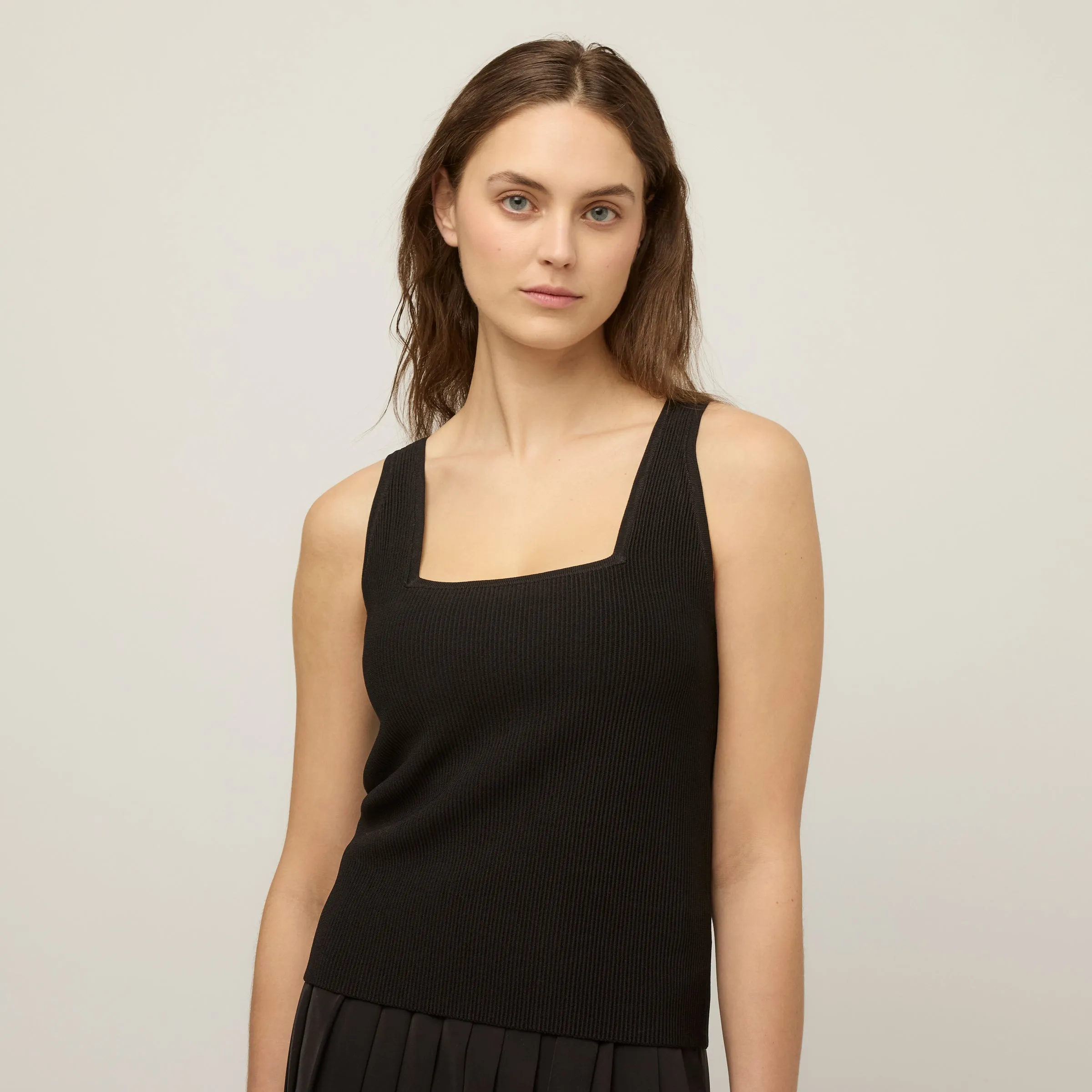 Square Neck Rib Shell