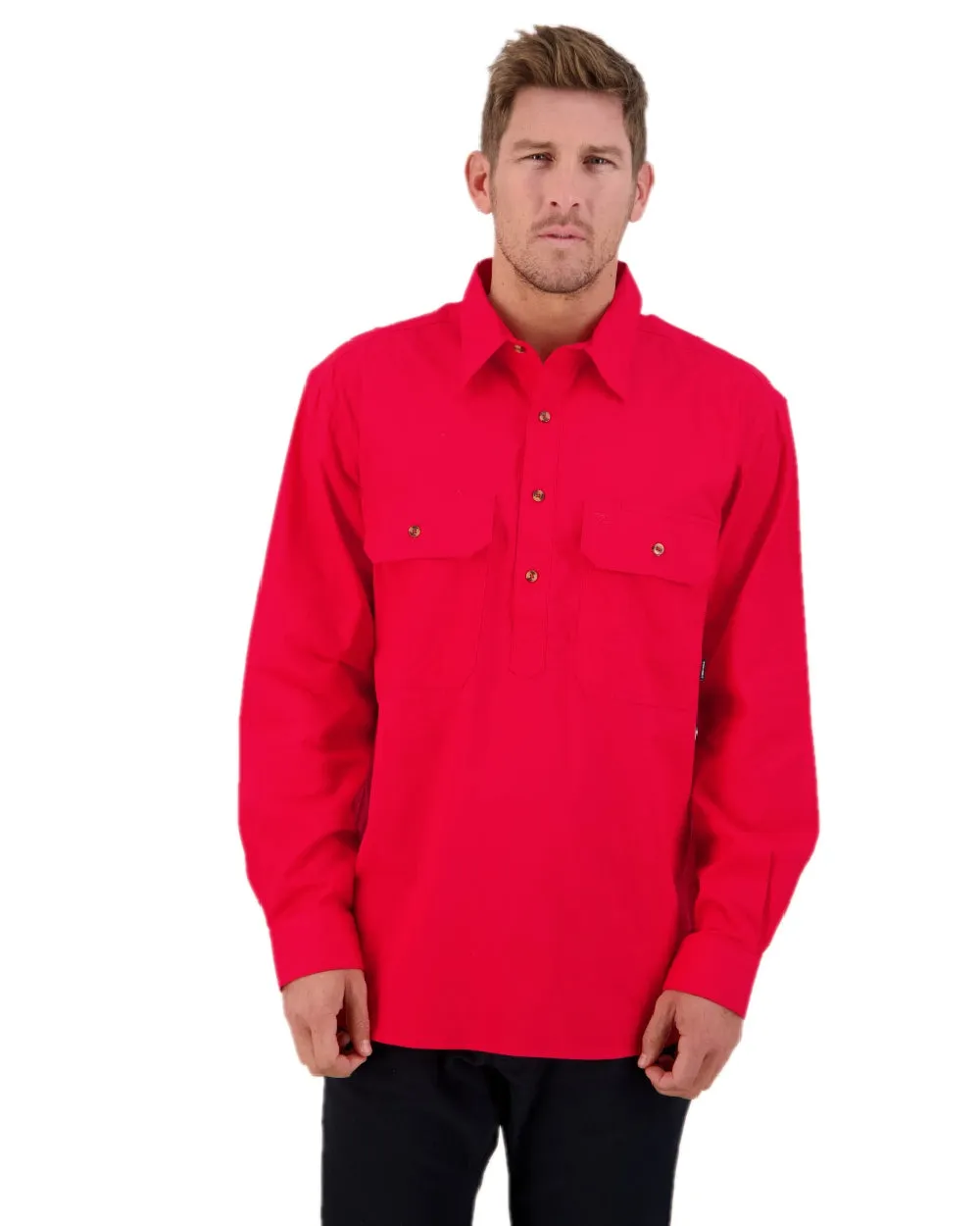 Swanndri Mens Bendigo Long Sleeve Work Shirt