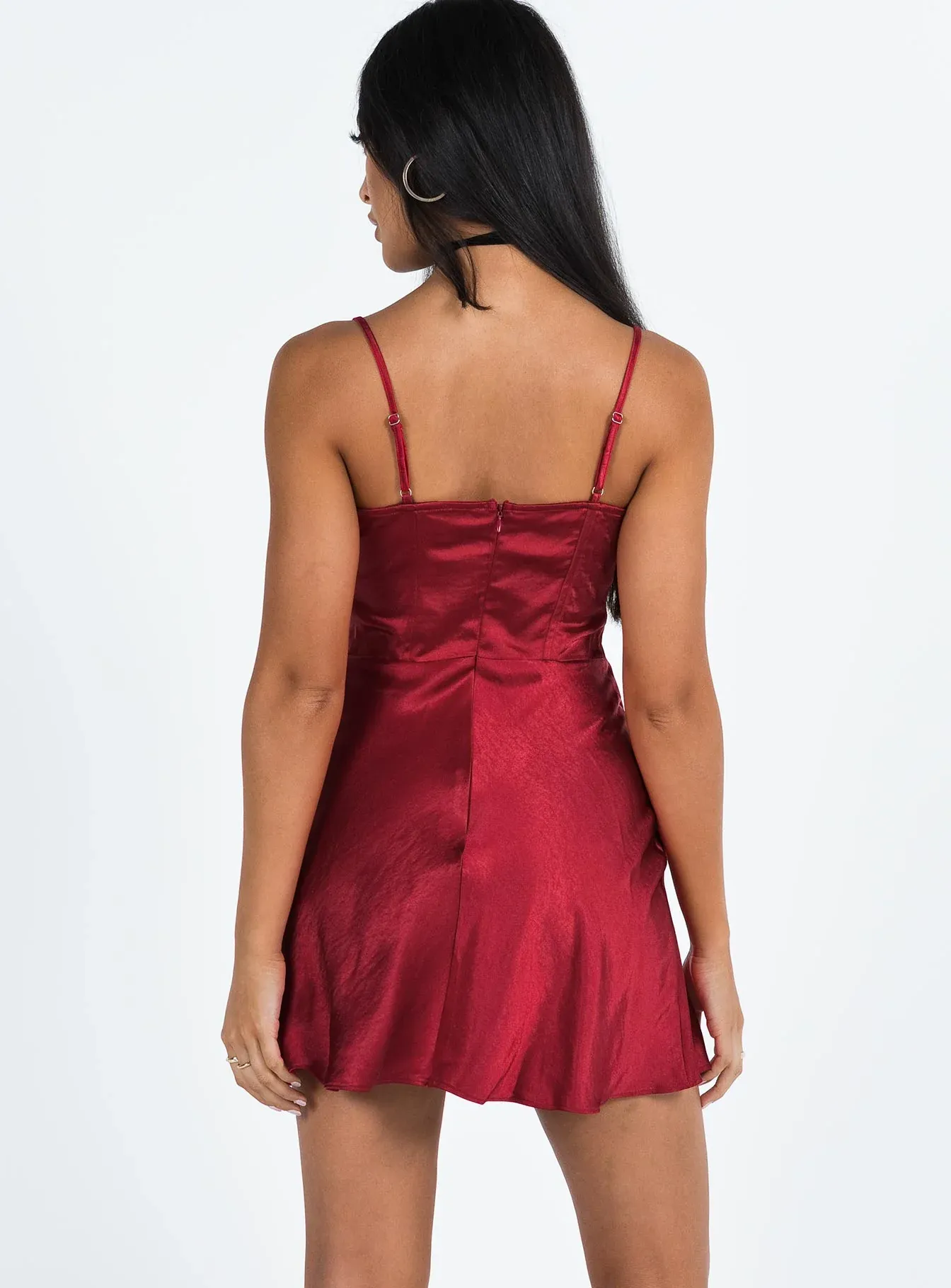 Tamal Mini Dress Burgundy