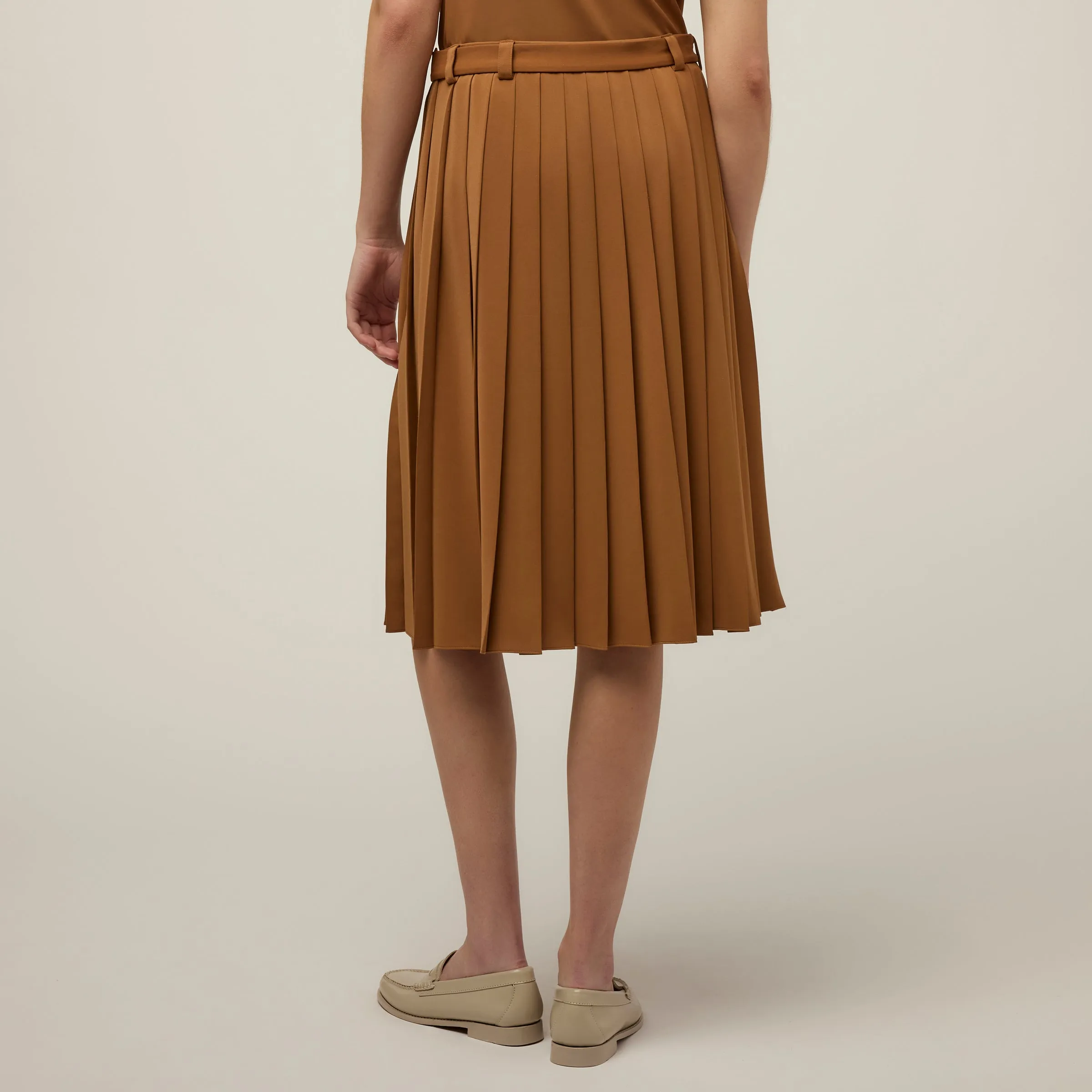 Tech Slk Pleated Skirt