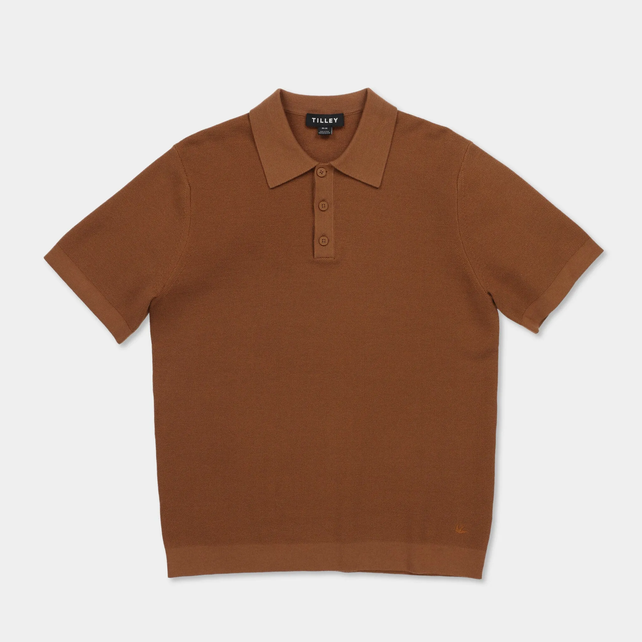Textured Polo Sweater