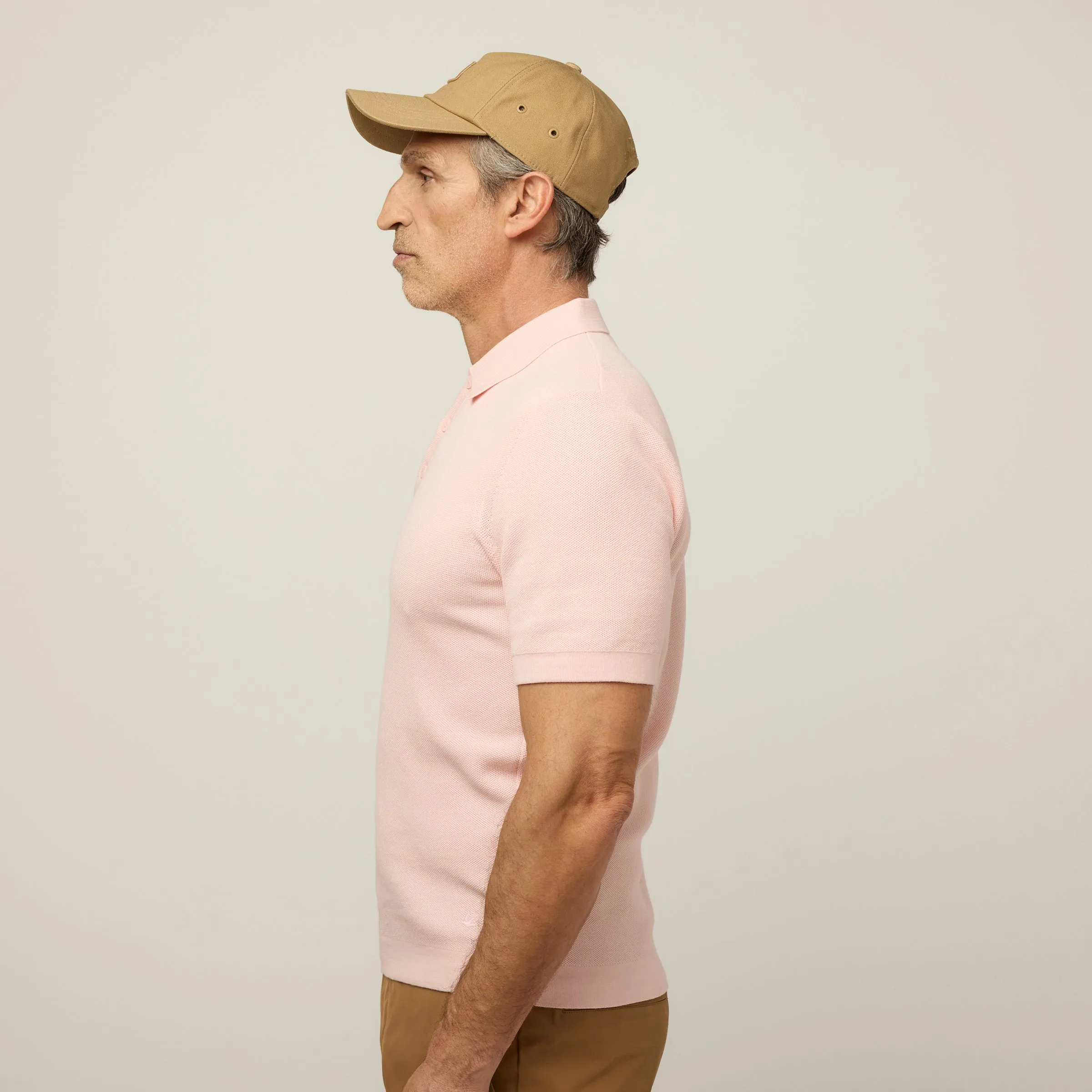 Textured Polo Sweater