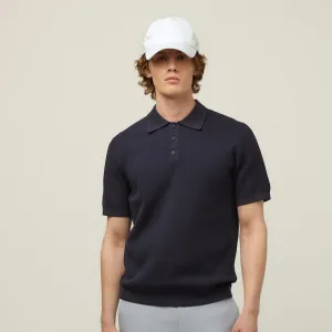 Textured Polo Sweater