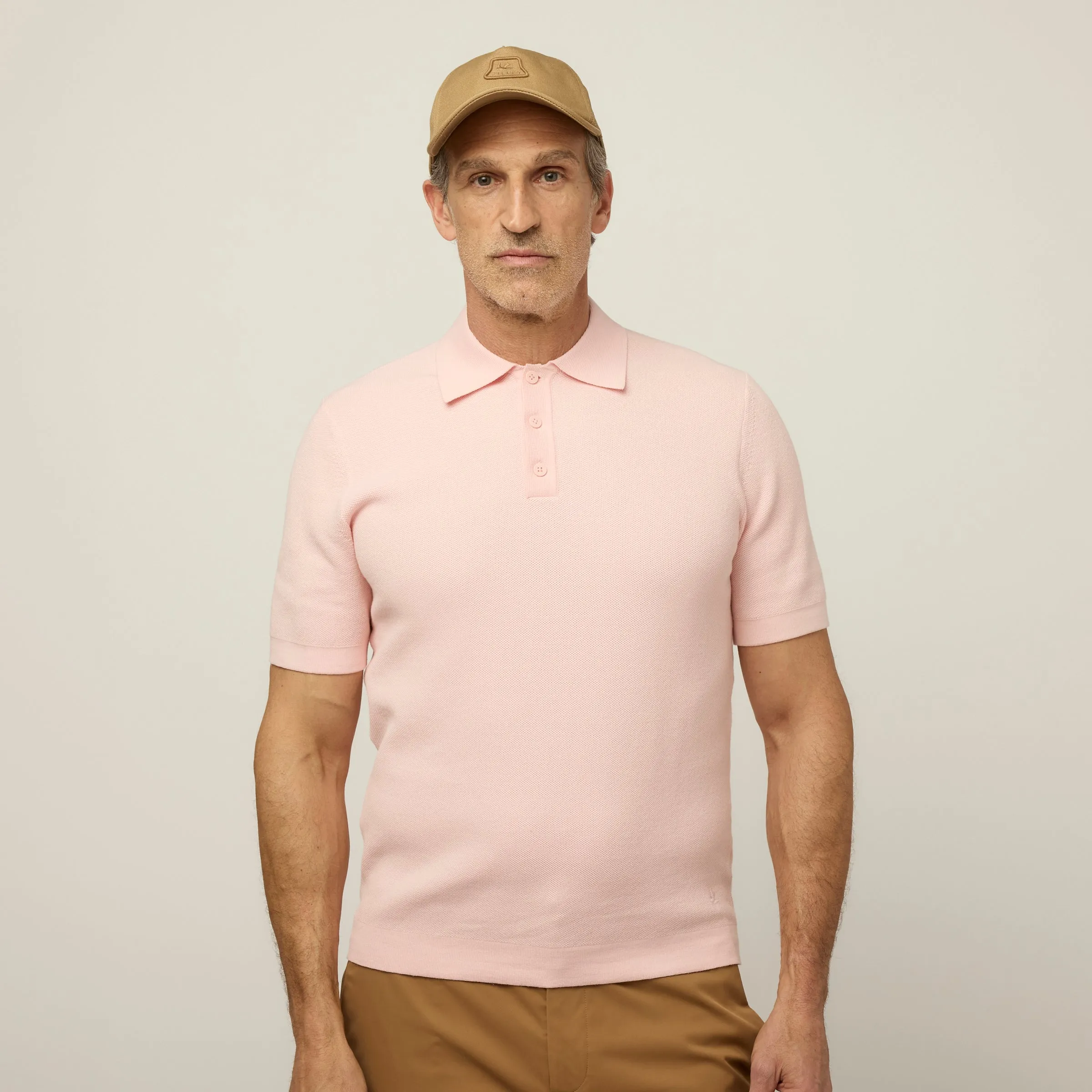 Textured Polo Sweater