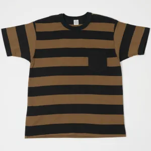 TOYS McCOY TMC2032 Bordered Stripe Pocket Tee - Coyote/Black