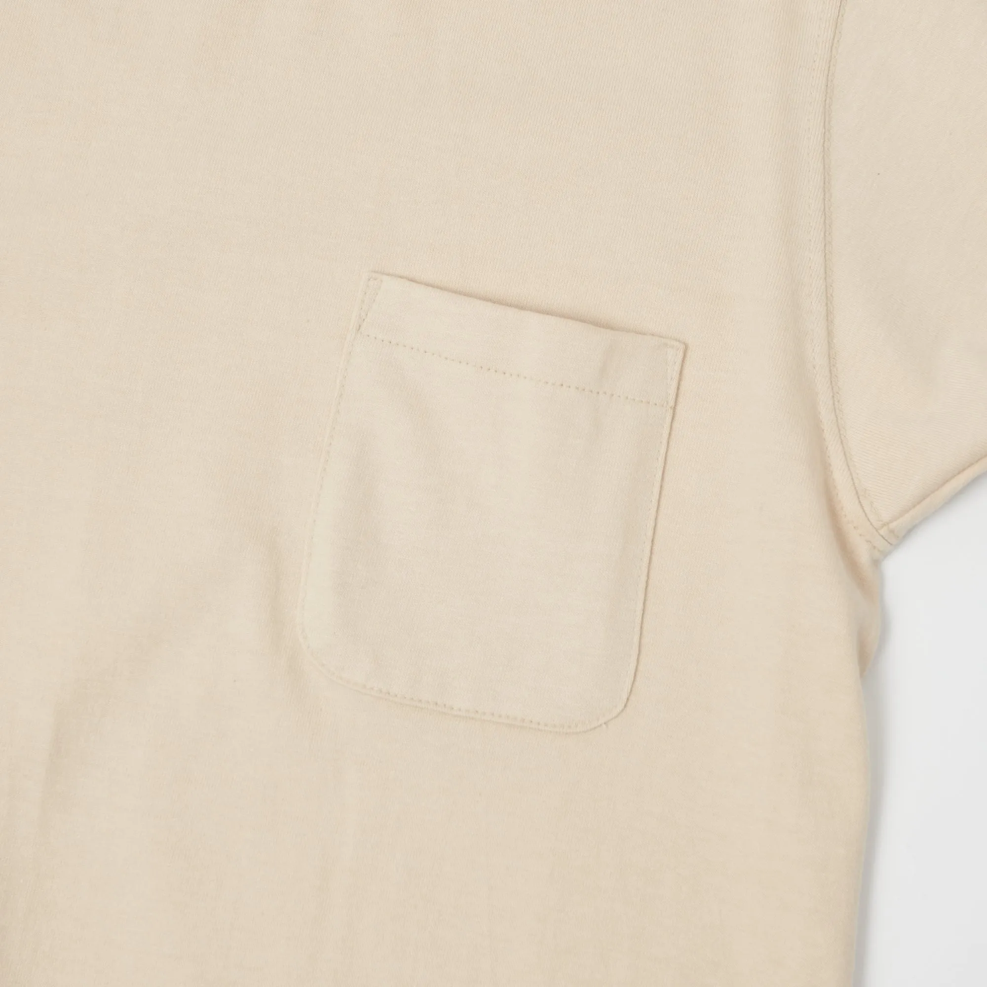 TOYS McCOY TMC2237 Ringer Pocket Tee - Beige/Blue
