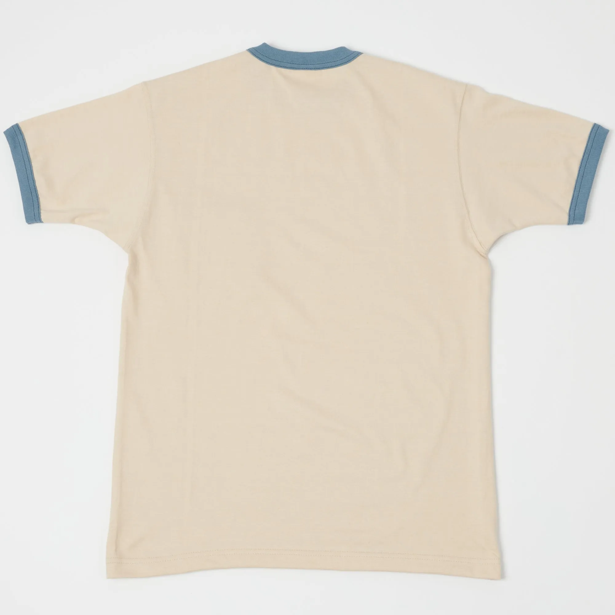 TOYS McCOY TMC2237 Ringer Pocket Tee - Beige/Blue
