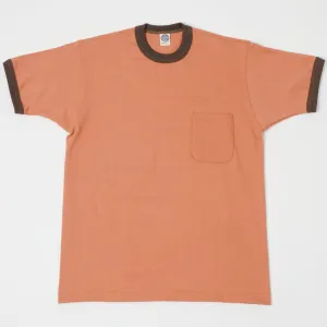 TOYS McCOY TMC2237 Ringer Pocket Tee - Carrot/Brown