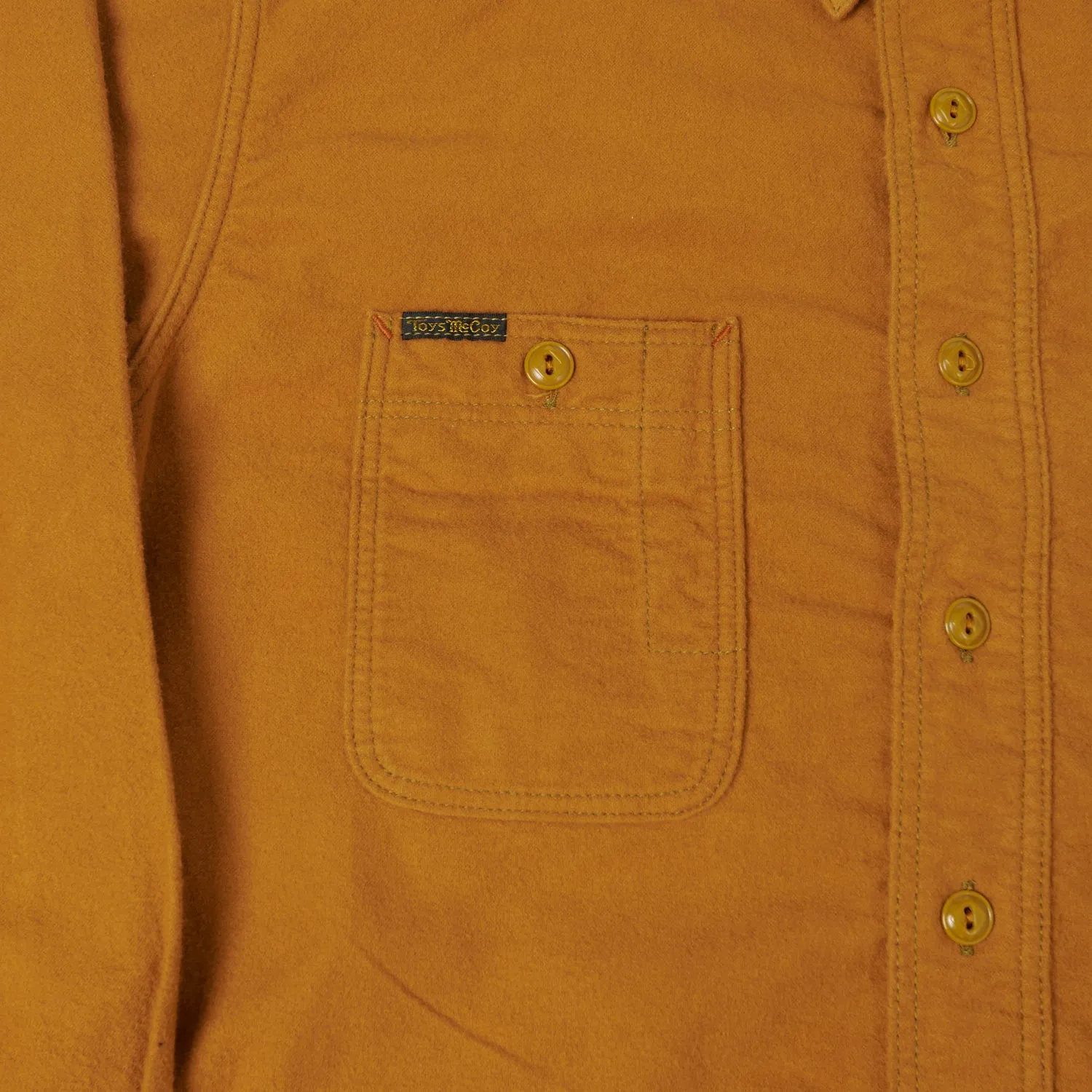 TOYS McCOY TMS2208 'Oil Digger' Flannel Shirt - Gold