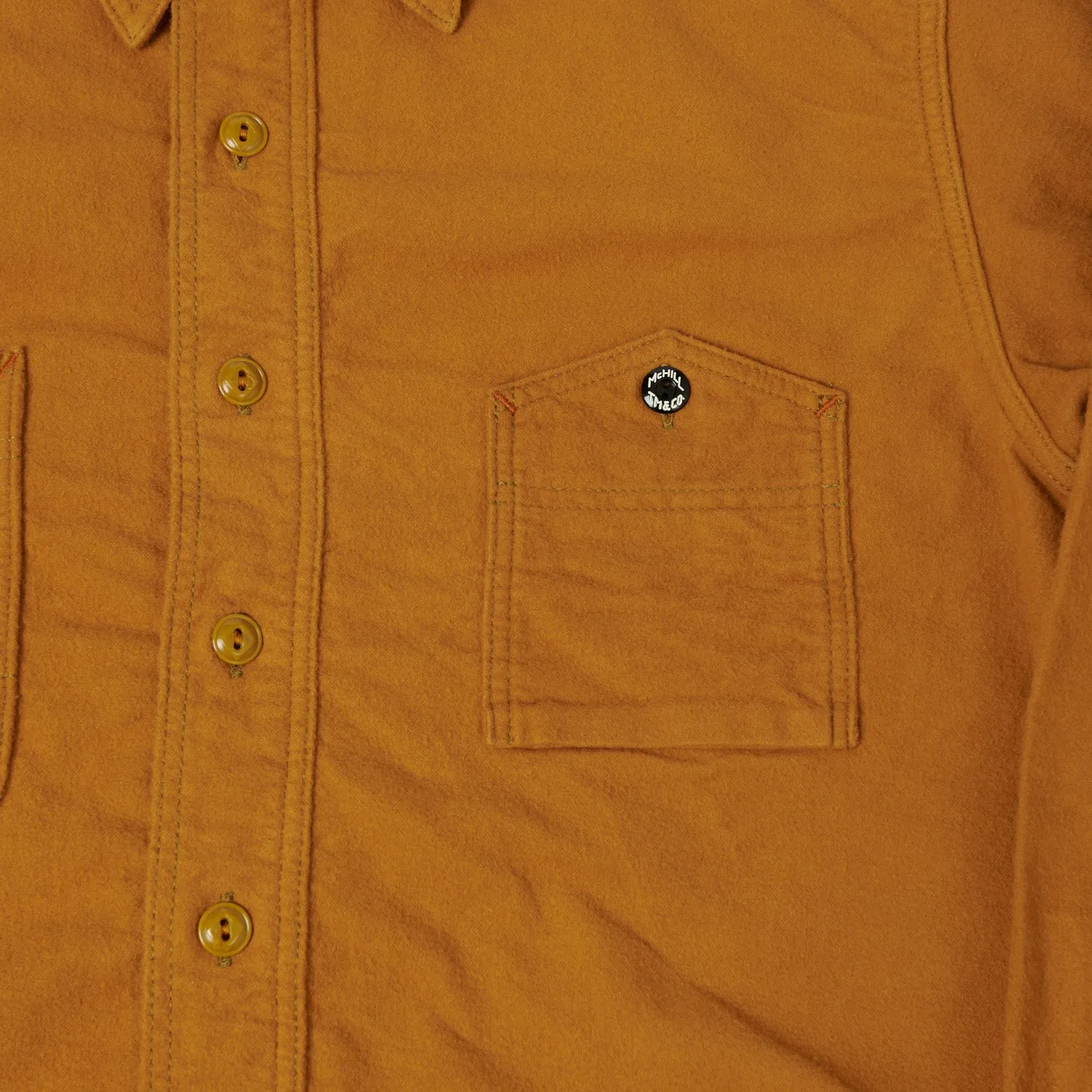 TOYS McCOY TMS2208 'Oil Digger' Flannel Shirt - Gold