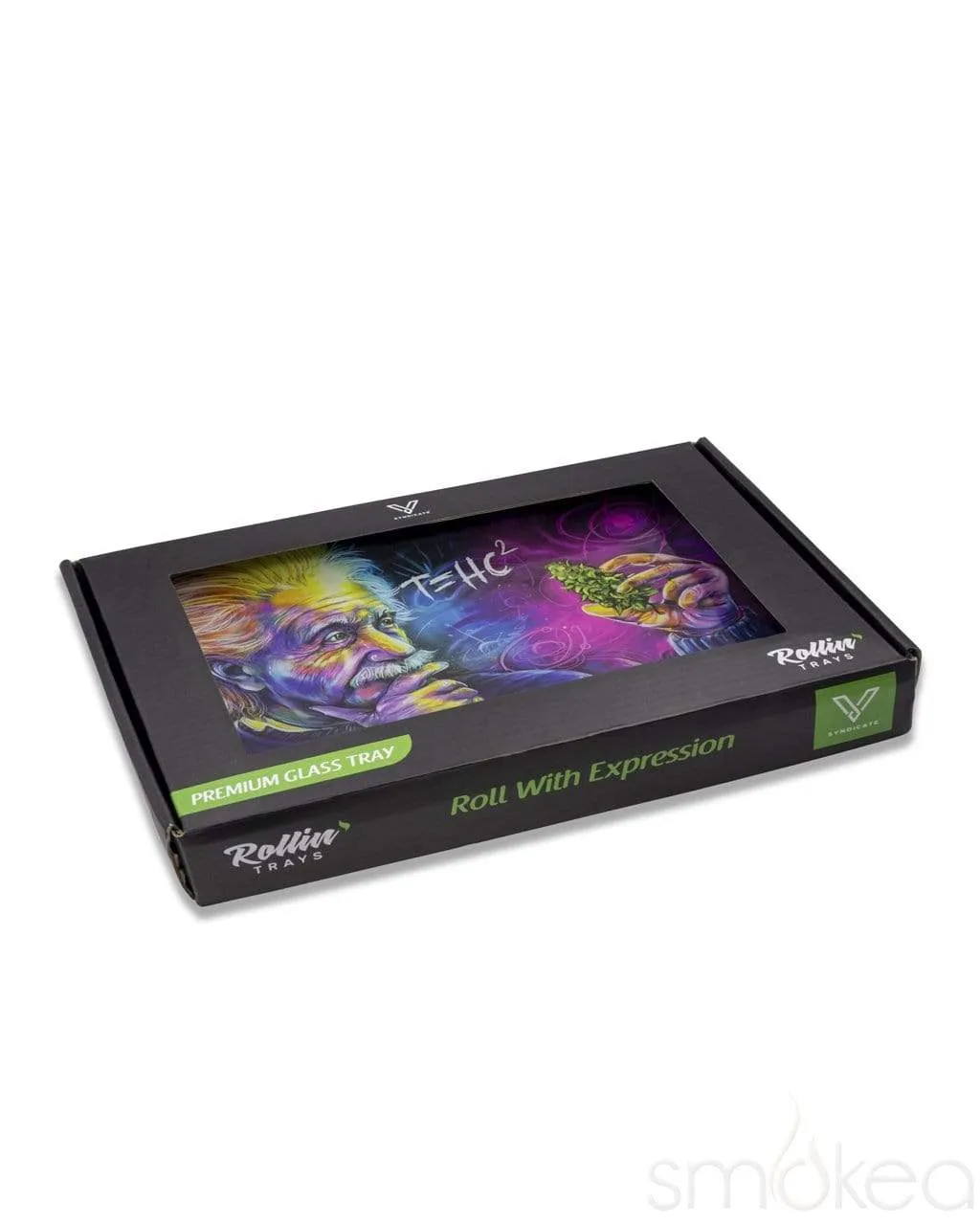 V Syndicate "Einstein Classic" Glass Rolling Tray