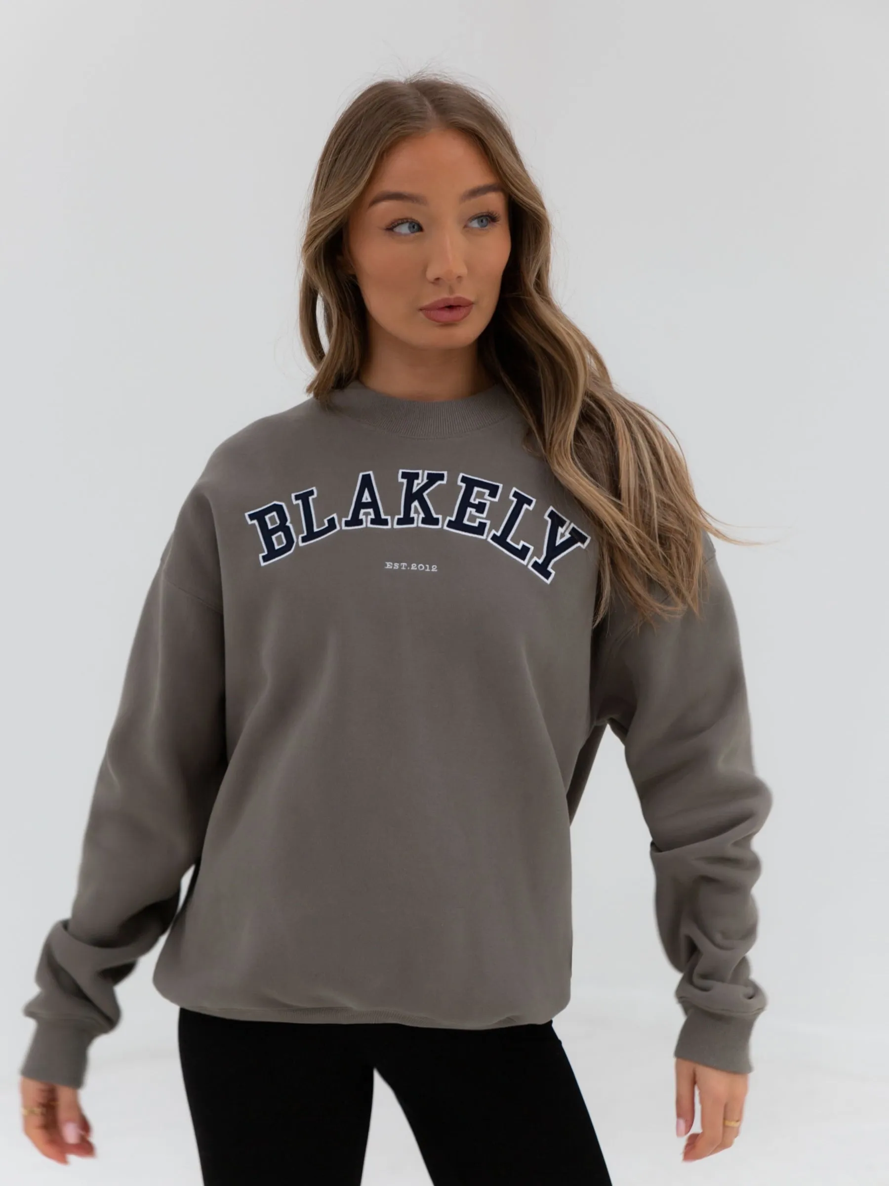 Varsity Oversized Sweater - Safari Green