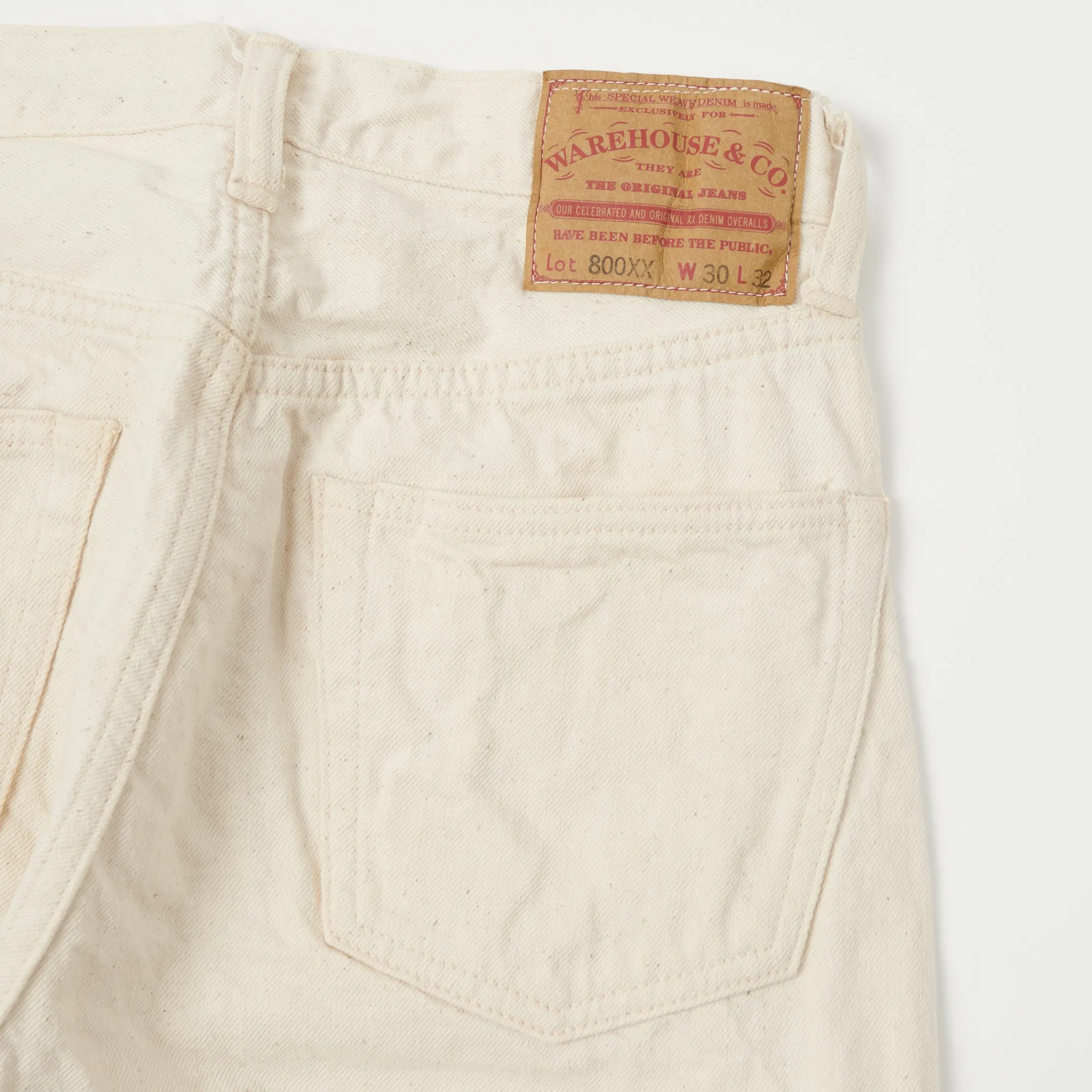 Warehouse 800XX Regular Straight Jean - Ecru One Wash