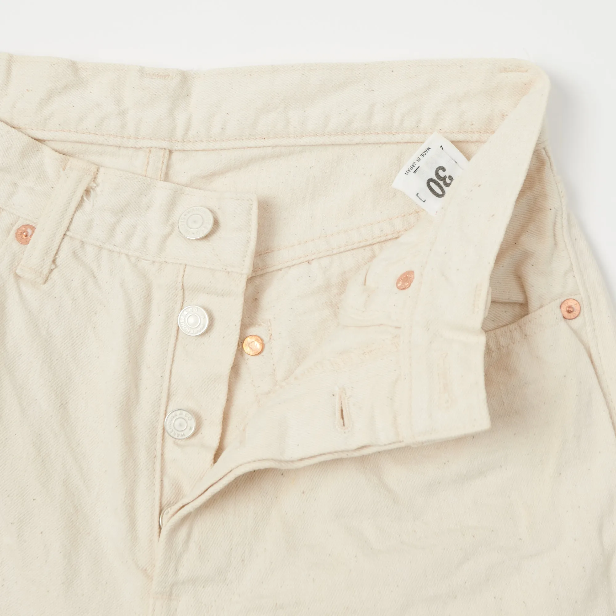 Warehouse 800XX Regular Straight Jean - Ecru One Wash