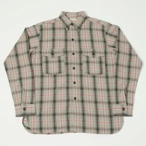Warehouse & Co 3022 Flannel Shirt W/ Chin Strap - Grey