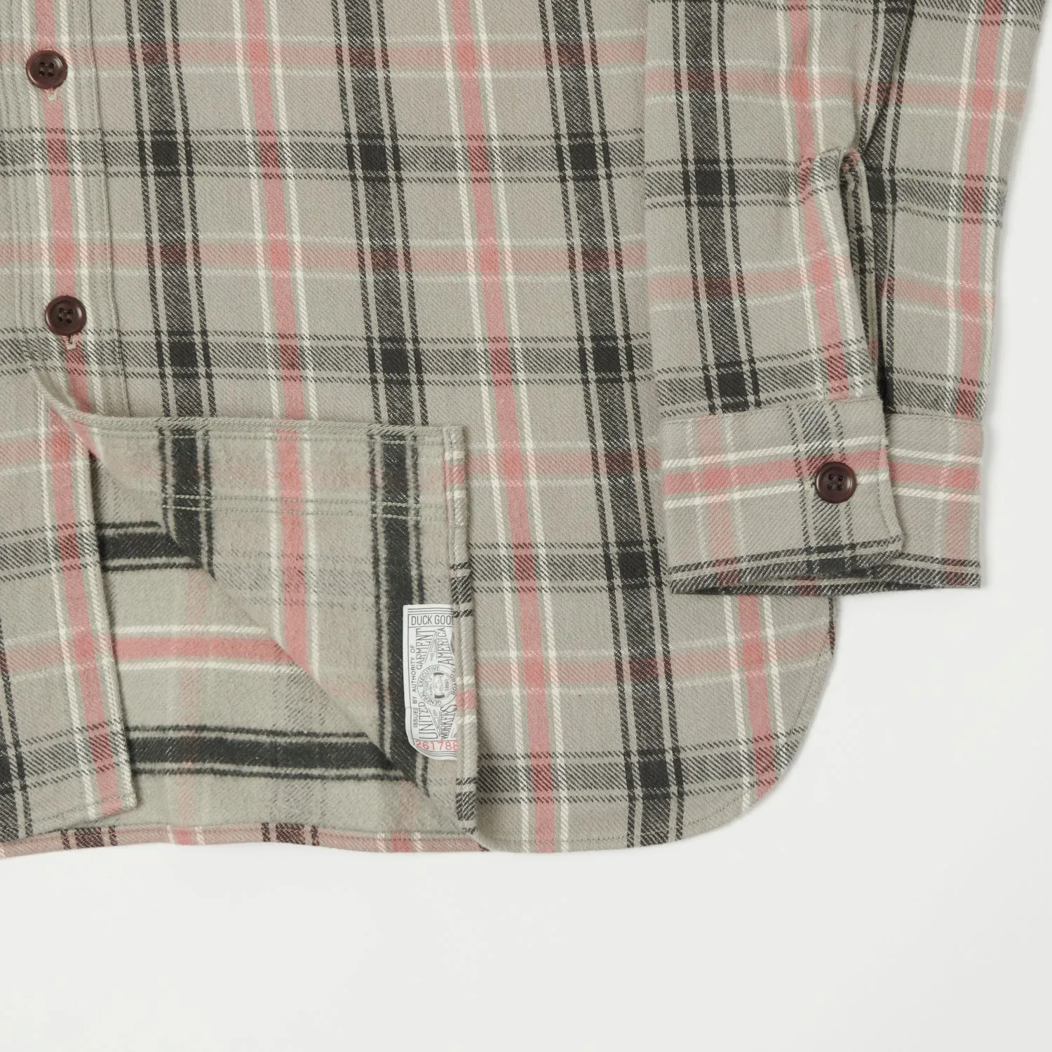 Warehouse & Co 3022 Flannel Shirt W/ Chin Strap - Grey