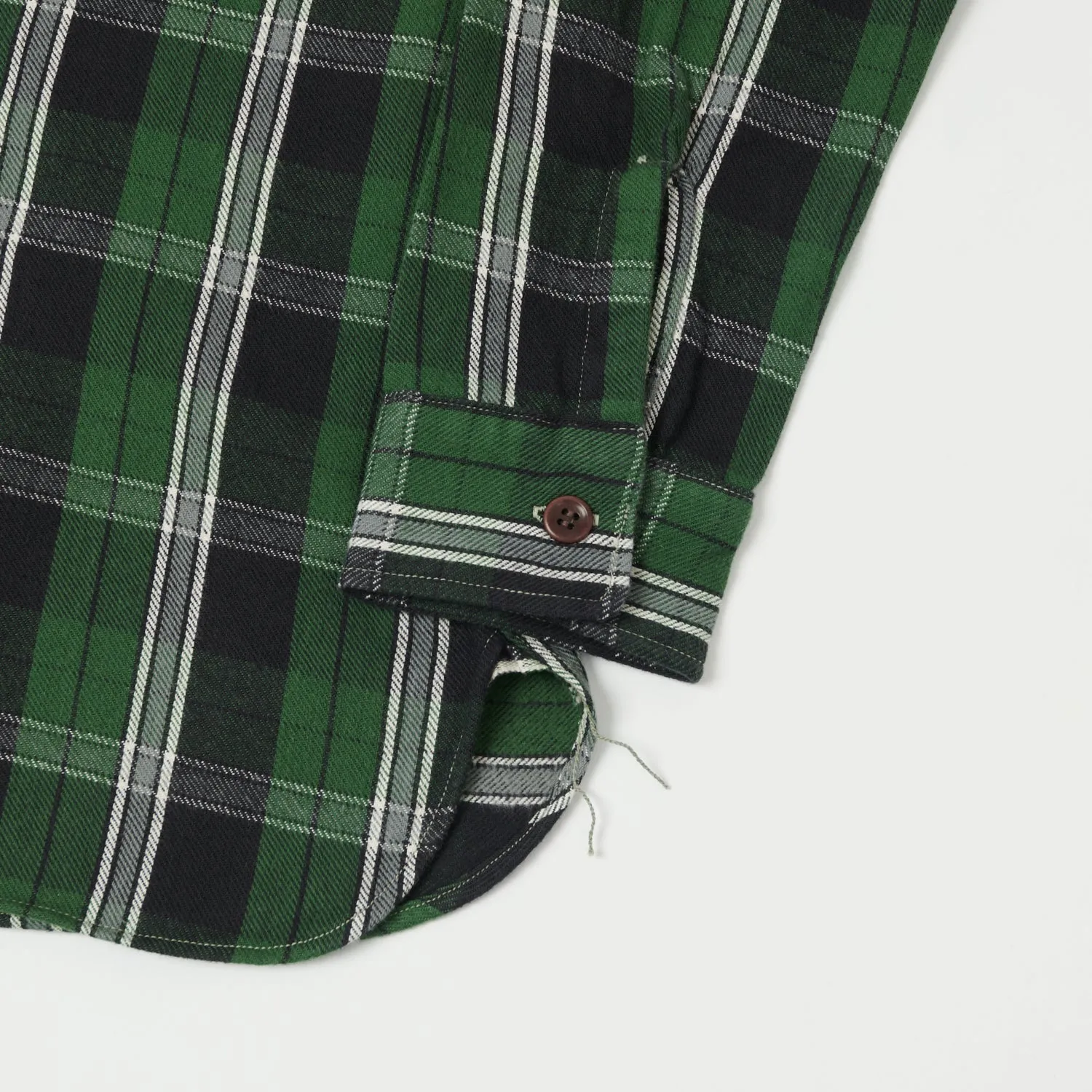 Warehouse & Co 3022 'G Pattern' Check Flannel Shirt - Green