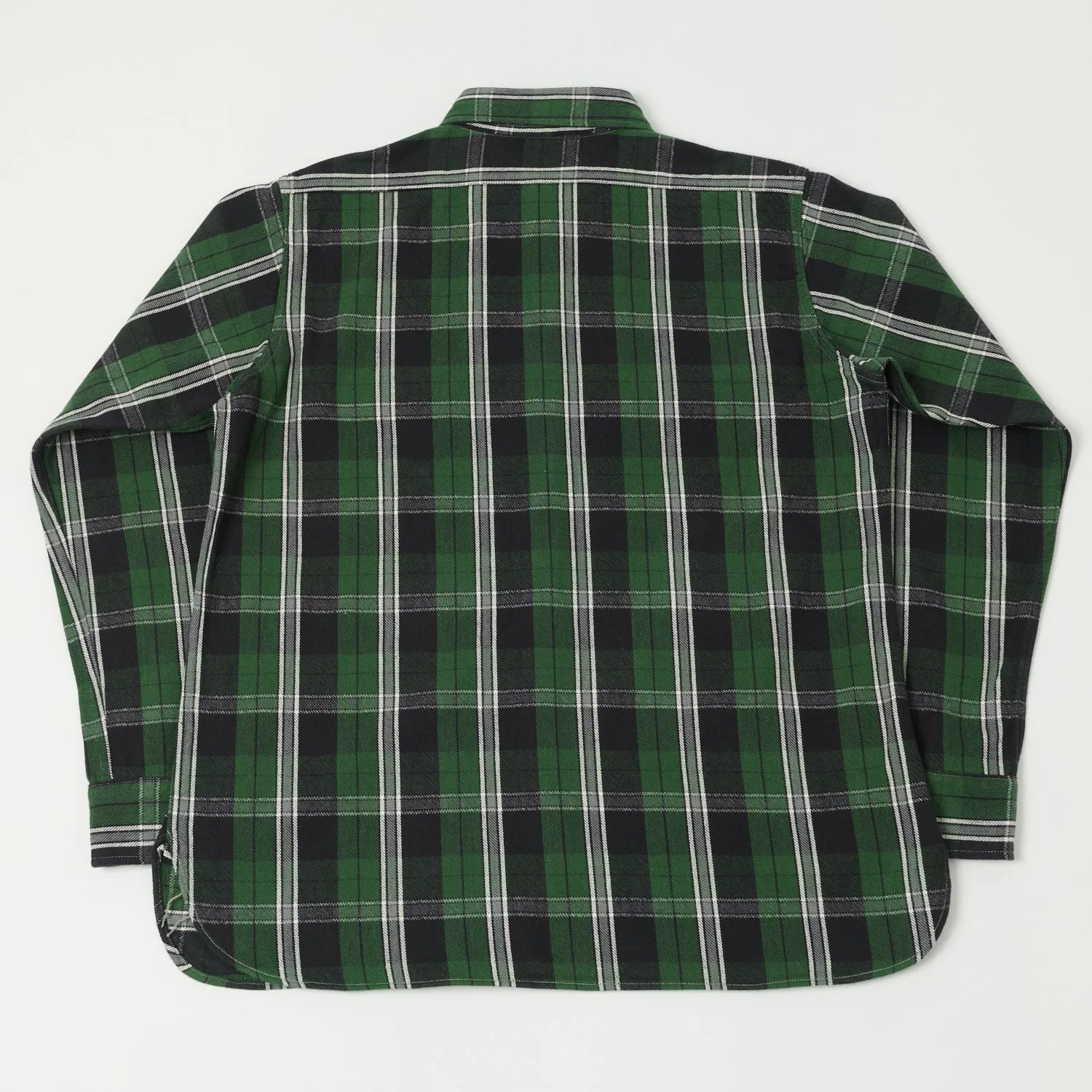 Warehouse & Co 3022 'G Pattern' Check Flannel Shirt - Green