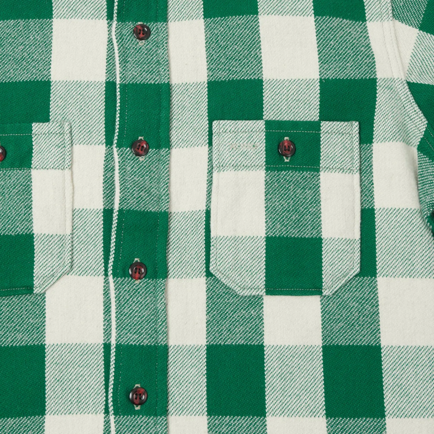 Warehouse & Co 3104 '23 'A Pattern' Flannel Shirt - Green