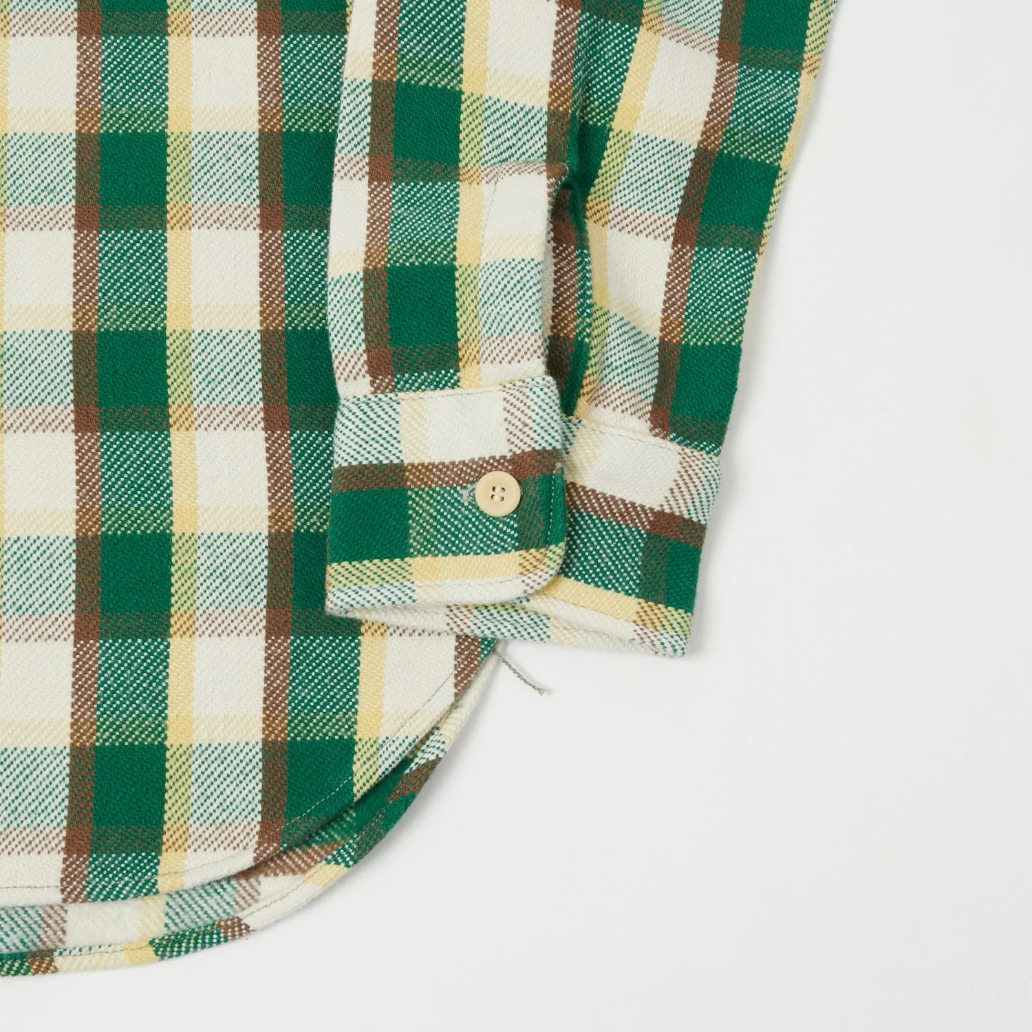 Warehouse & Co 3104 'E Pattern' Check Flannel Shirt - Green