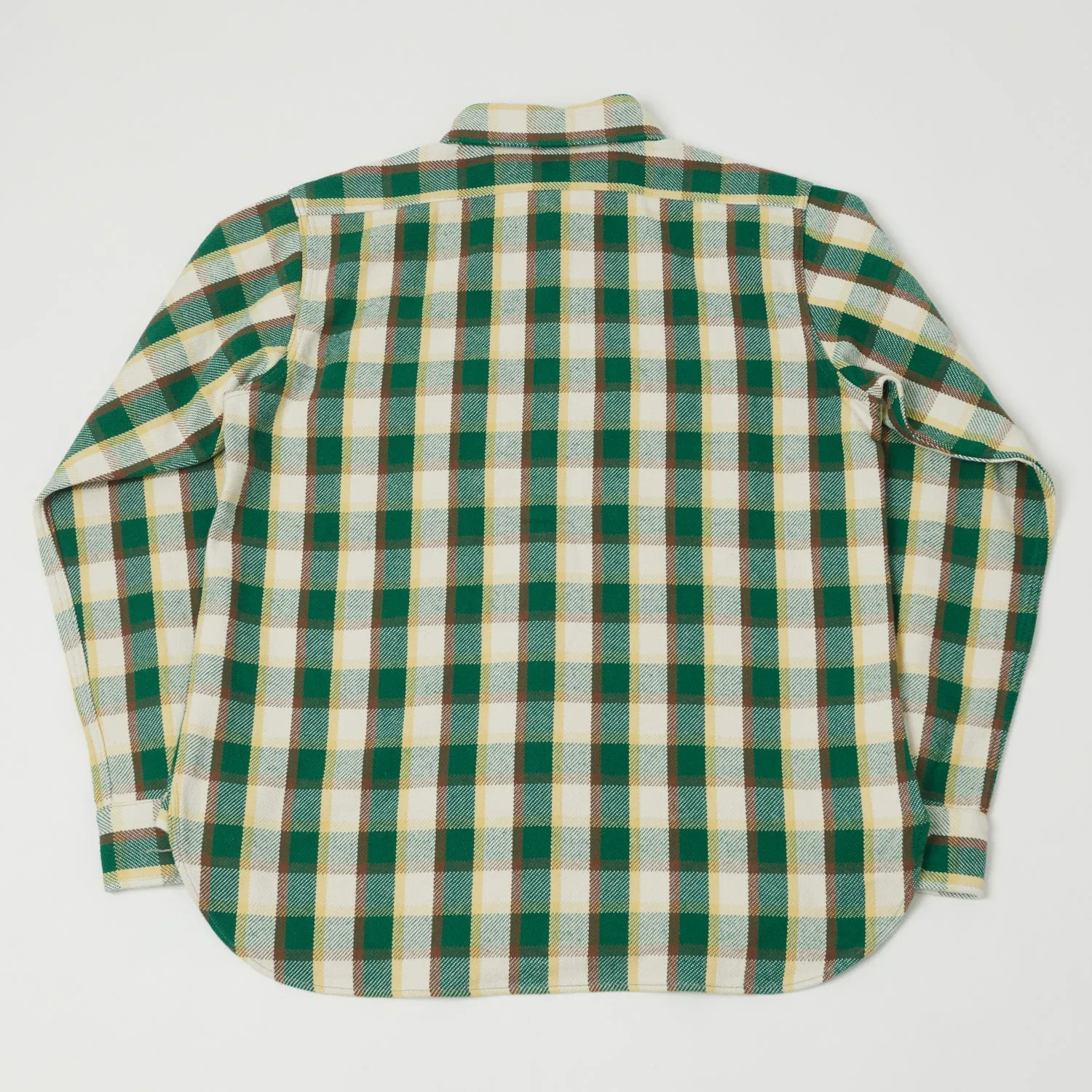 Warehouse & Co 3104 'E Pattern' Check Flannel Shirt - Green