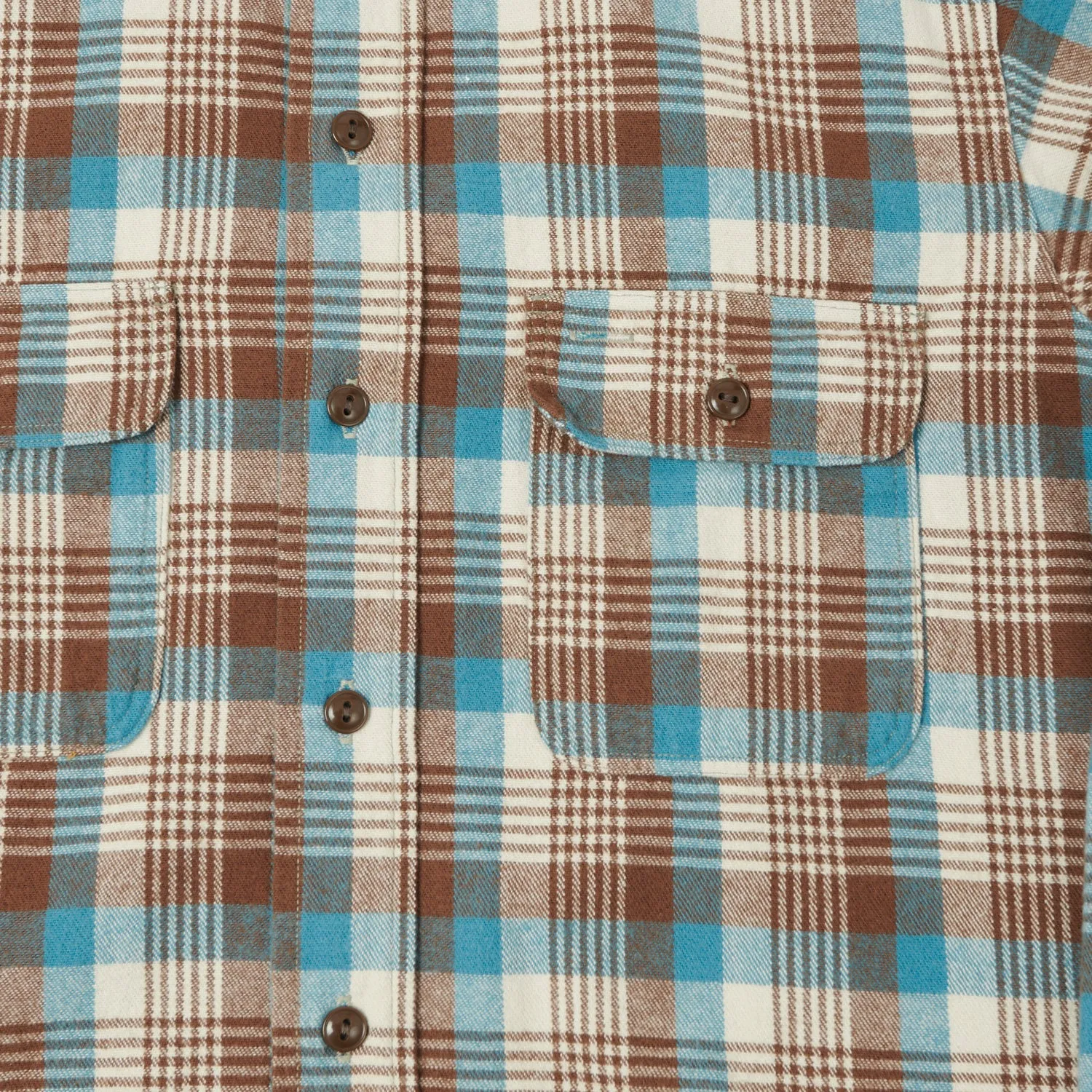 Warehouse & Co 3104  Flannel Shirt 'D Pattern' - Brown