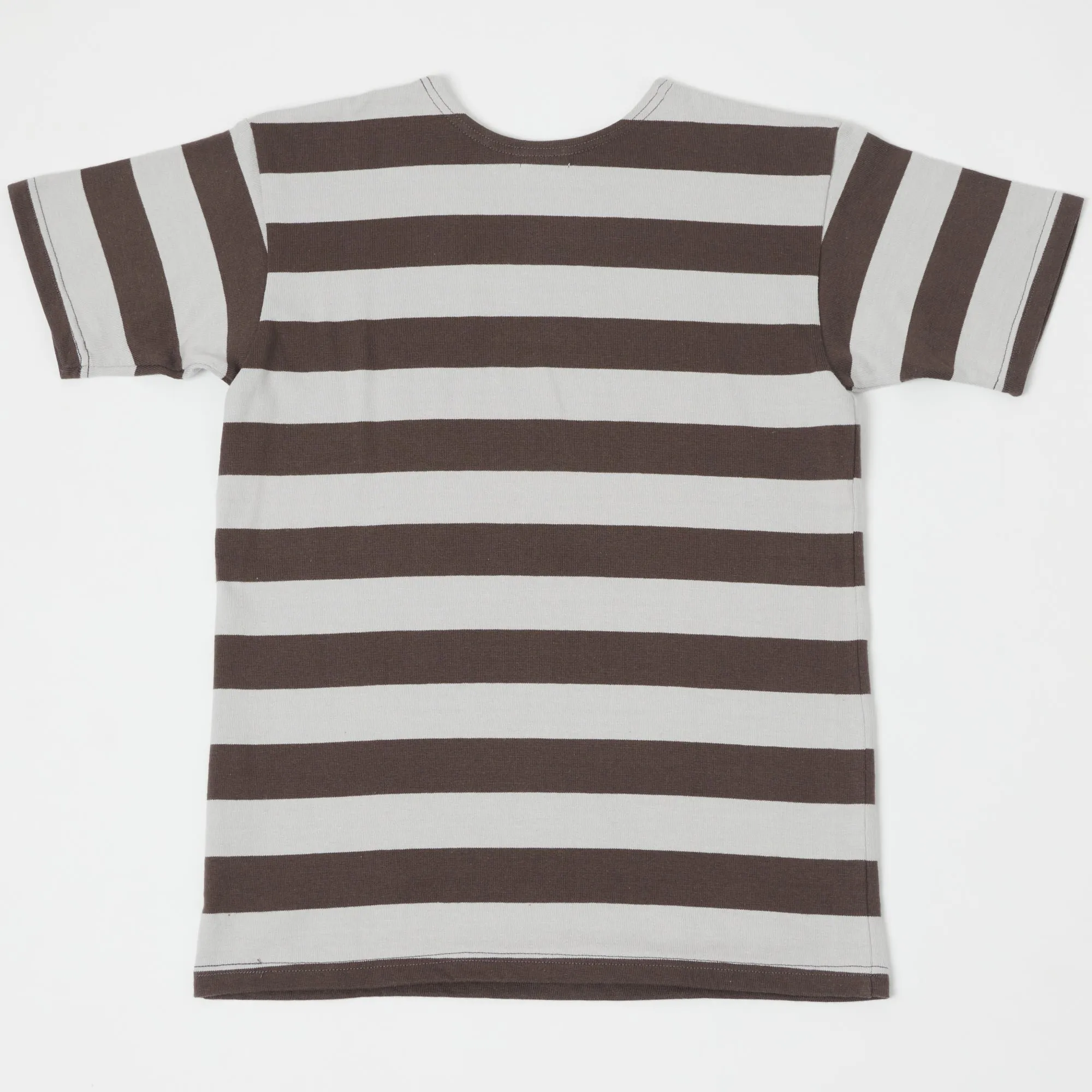 Warehouse & Co 4050 S/S 2 Border Stripe Tee - Grey/Ash
