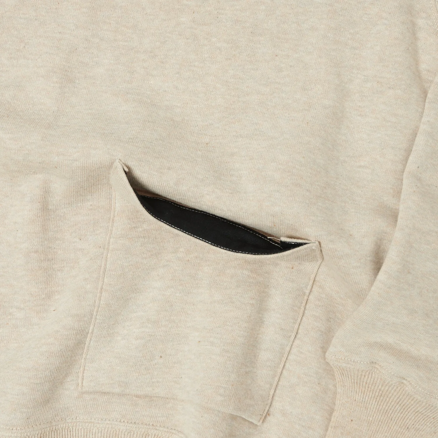 Warehouse & Co 453 Two Pocket Set-In Hooded Sweatshirt - Oatmeal