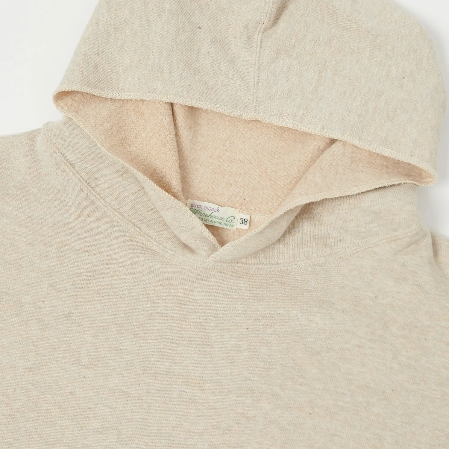 Warehouse & Co 453 Two Pocket Set-In Hooded Sweatshirt - Oatmeal