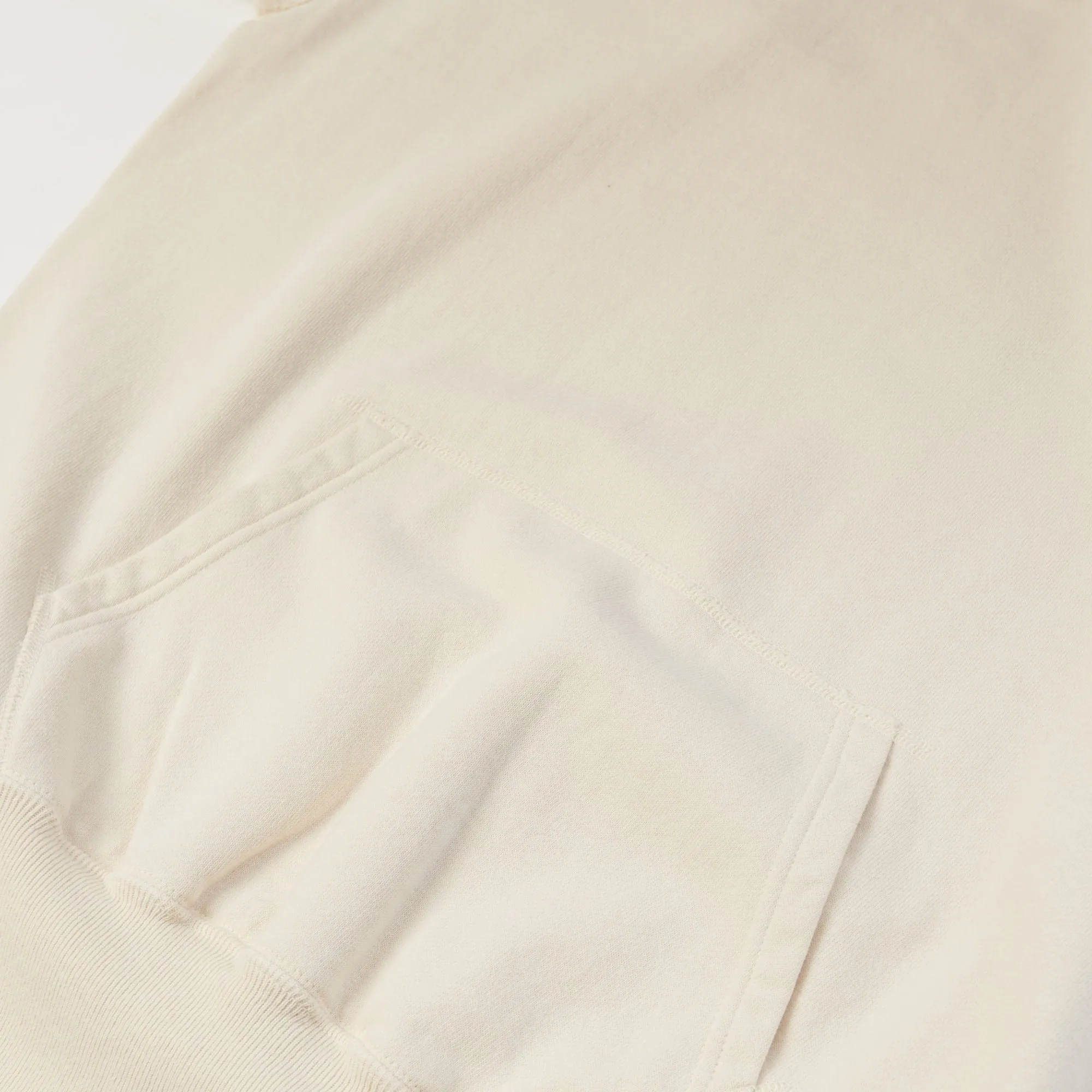 Warehouse & Co 462 Plain Hooded Sweatshirt - Cream