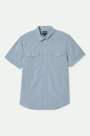 Wayne Western S/S Shirt - Medium Blue