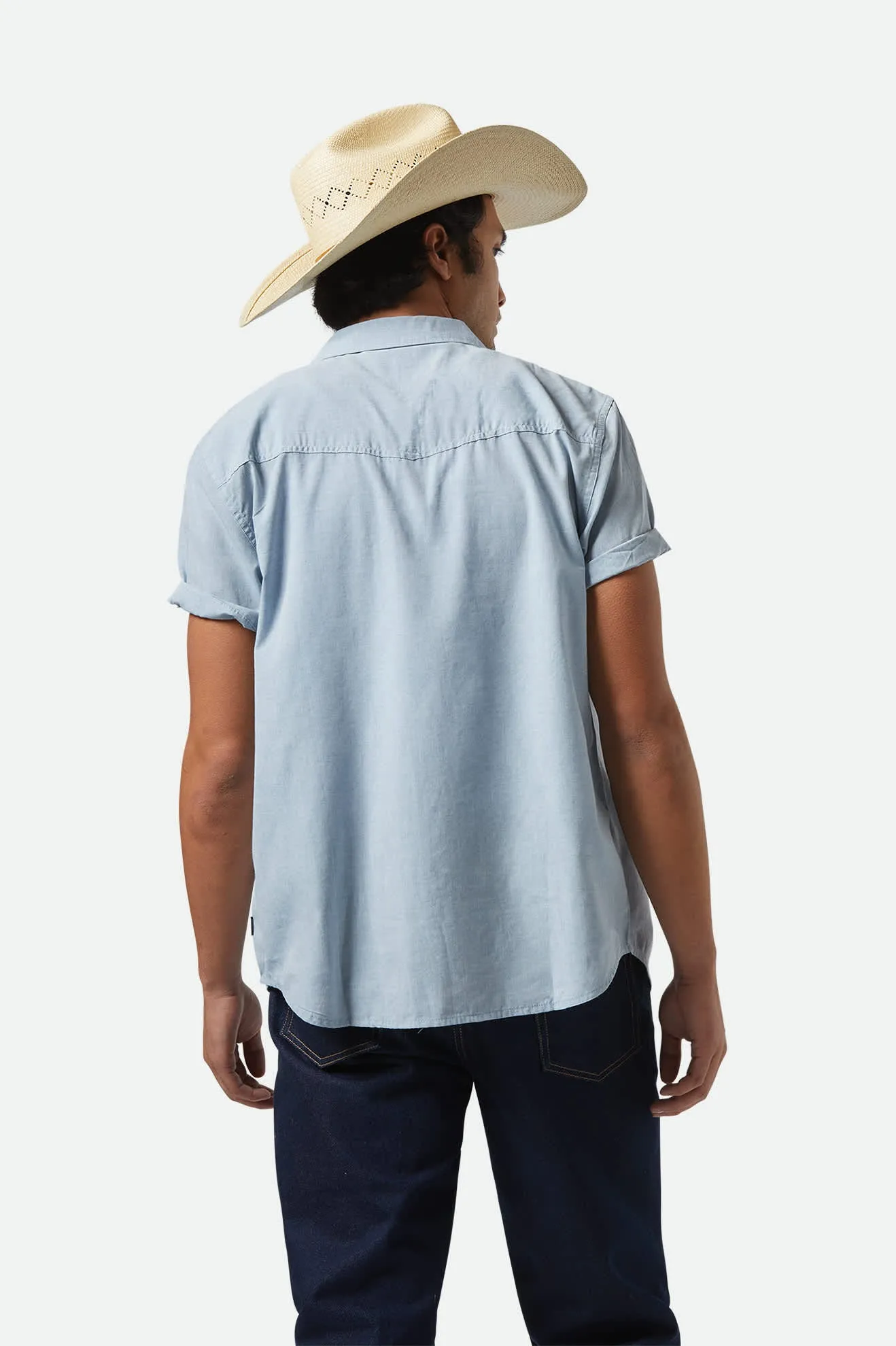 Wayne Western S/S Shirt - Medium Blue