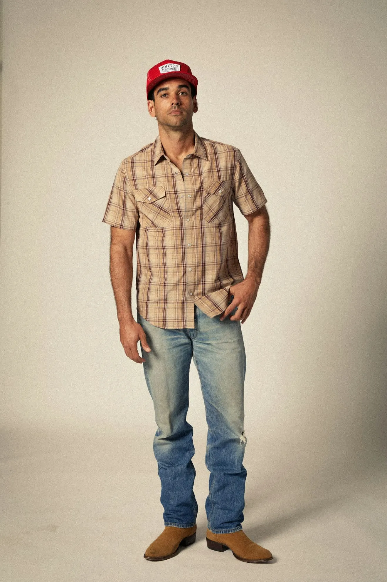 Wayne Western S/S Shirt - Western Plaid