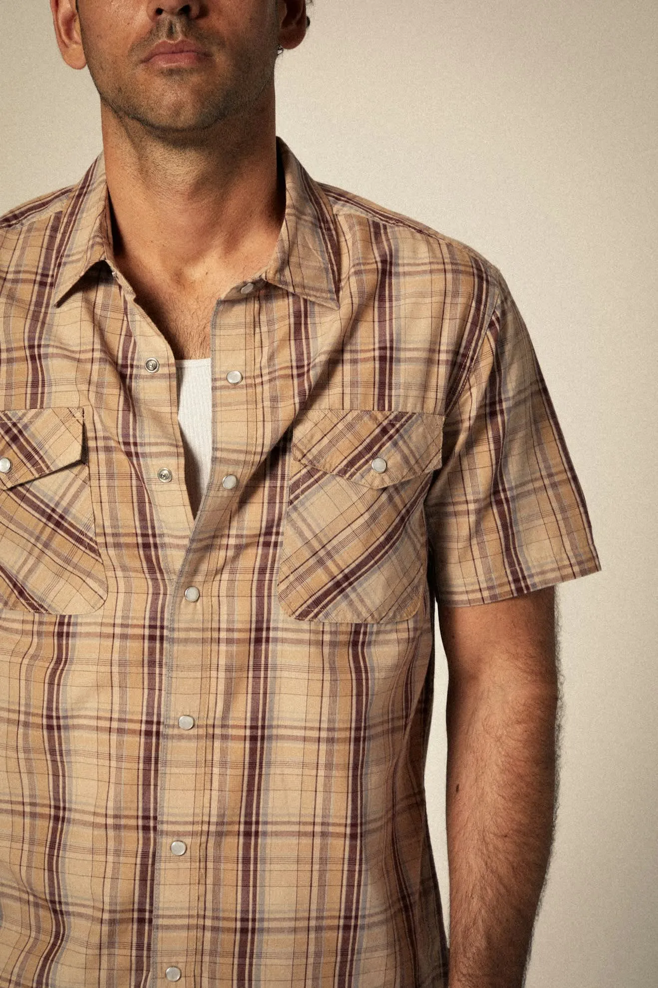 Wayne Western S/S Shirt - Western Plaid