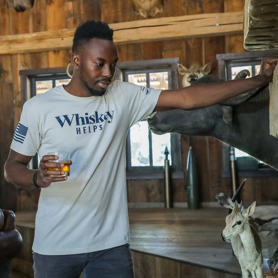 Whiskey Helps™ T-Shirt - Sand