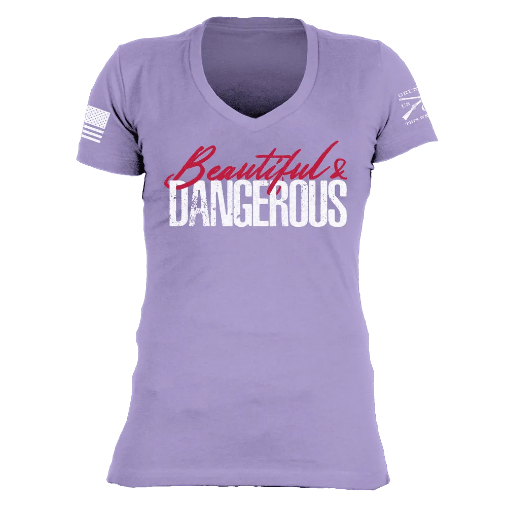 Women's Beautiful & Dangerous V-Neck - Lavender