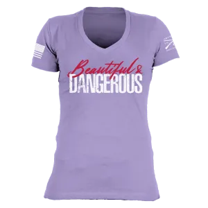 Women's Beautiful & Dangerous V-Neck - Lavender