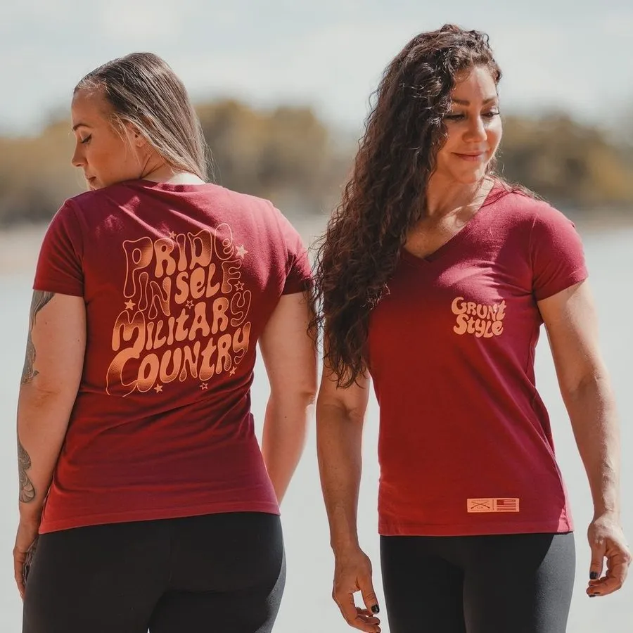 Women's Ethos V-Neck - Red Plum