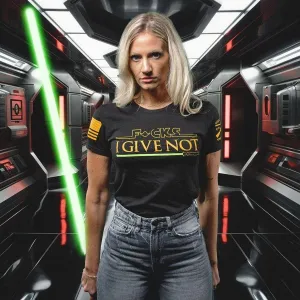 Women's F*cks I Give Not Slim Fit T-Shirt - Black